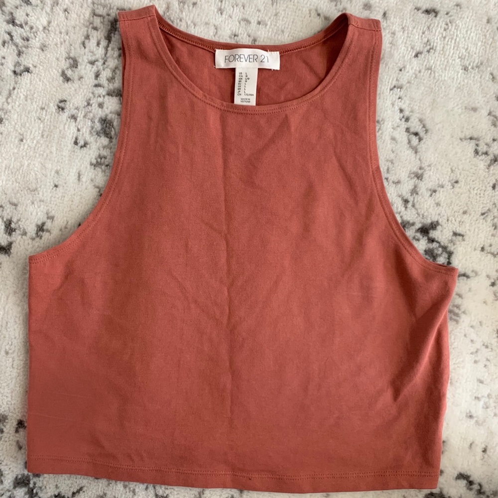 Burnt orange/coral Tank Top